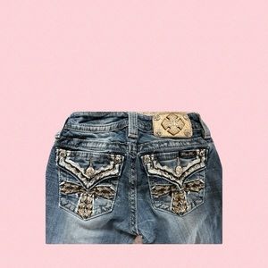 Insane Miss Me Jeans ft. Gold cross studded back pocket